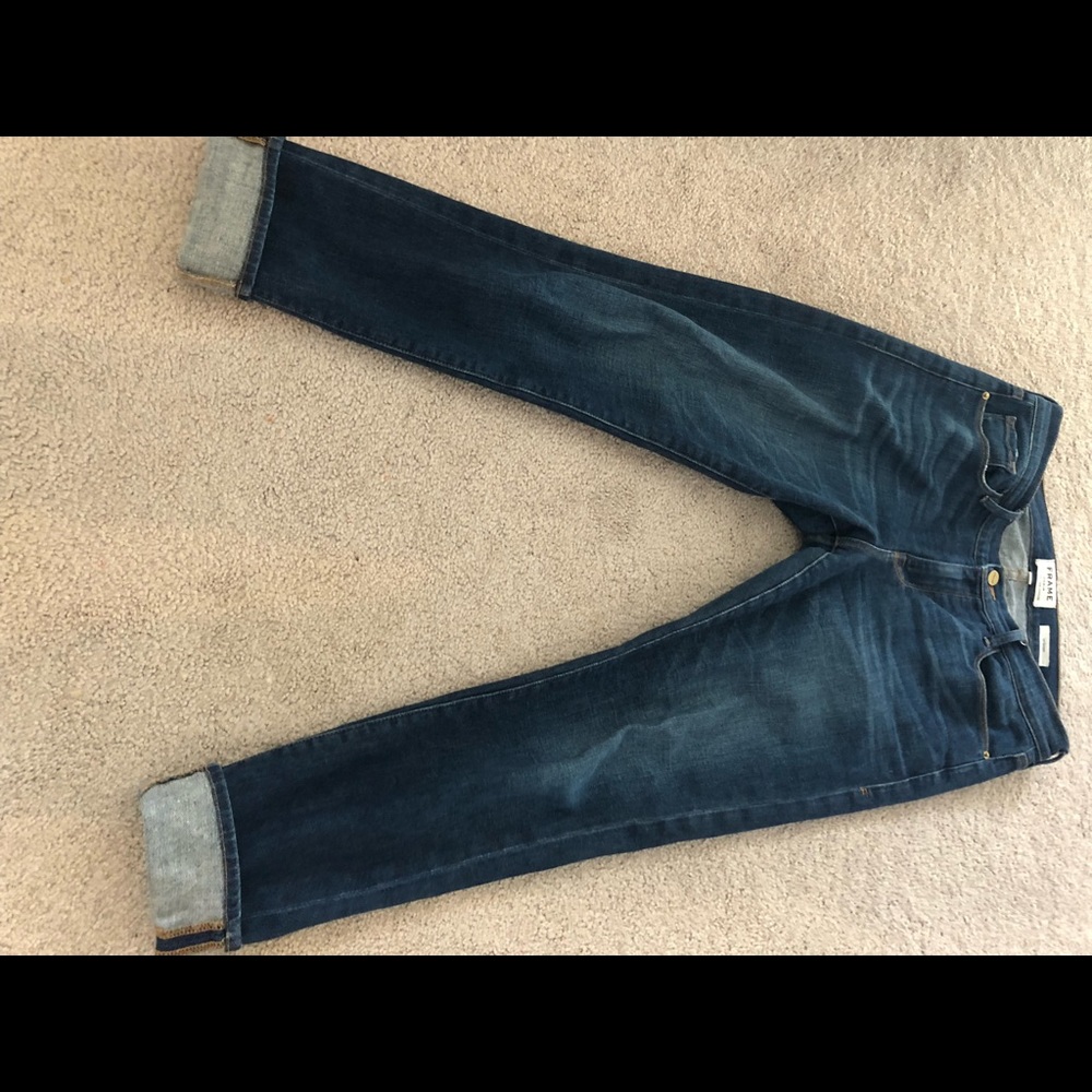 Frame Le Garcon Boyfriend Jean in Belgrave wash